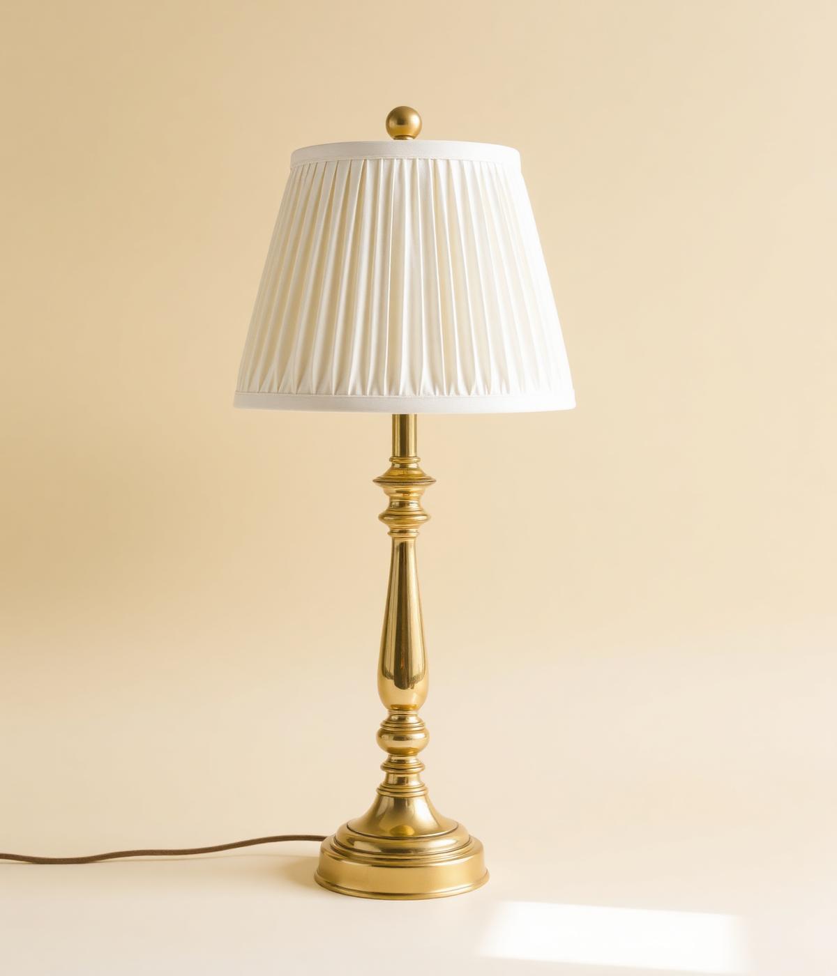 Brass Candlestick Lamp